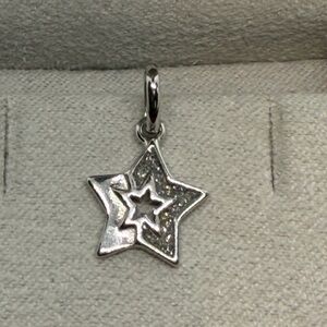 925 sterling Silver MOISSANITE Star Charm Pendant